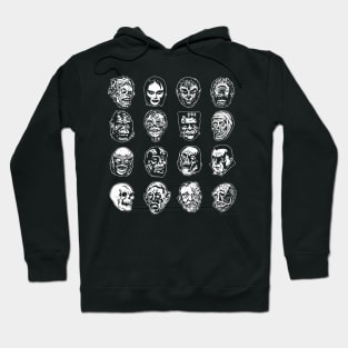 Horror Movie Monster Masks (B&W variant) Hoodie